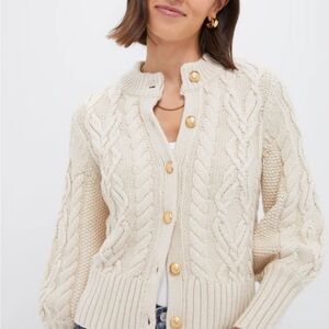 Tuckernuck Cream Cable Knit Cardigan